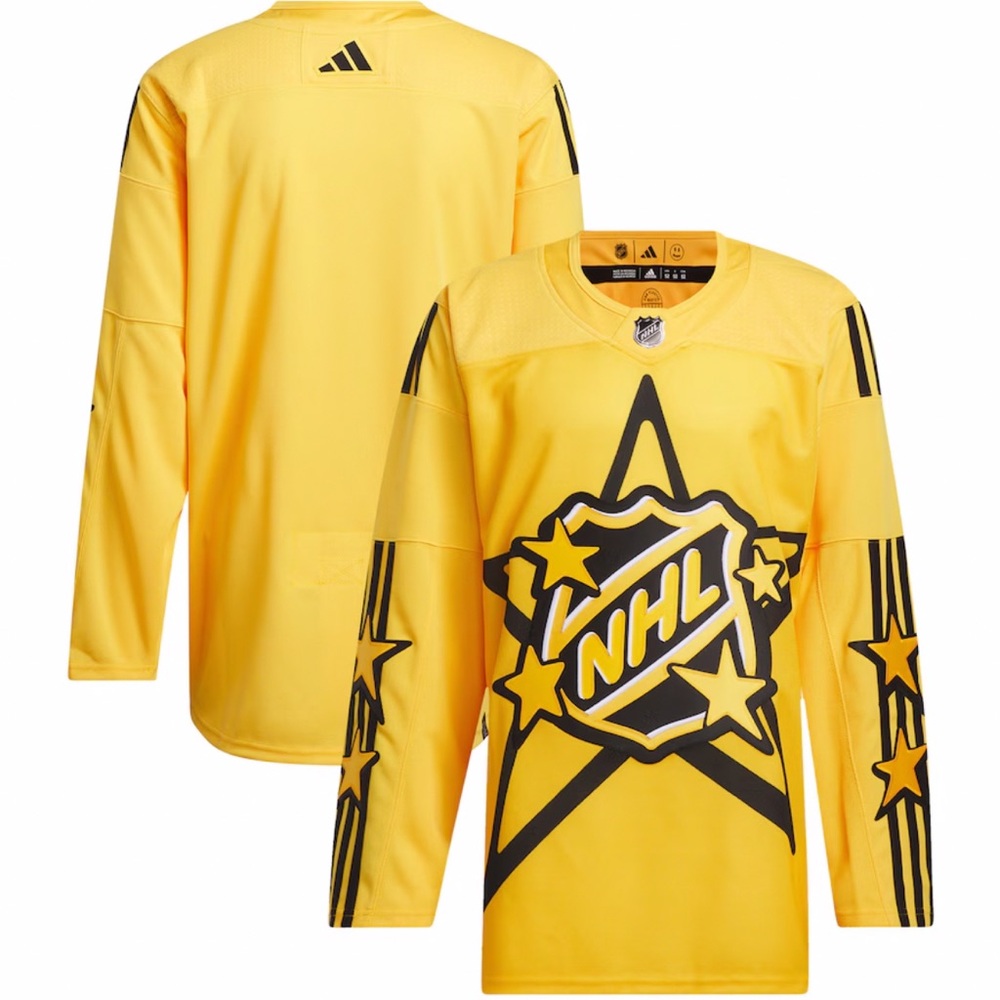 2024 NHL All-Star Game adidas x drew house Yellow Primegreen Authentic Jersey